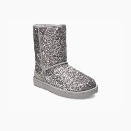 UGG Classic Short Cosmos - Boots Dame - Sølv (NO-M654)